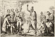 Conference Between the French and Indian Leaders Around a Ceremonial Fire-Vernier-Mounted Art Print