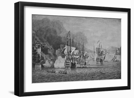 'Vernon at Portobello', c1740-Samuel Scott-Framed Giclee Print