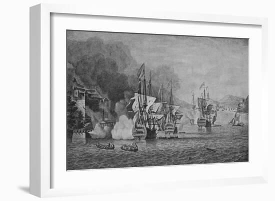 'Vernon at Portobello', c1740-Samuel Scott-Framed Giclee Print