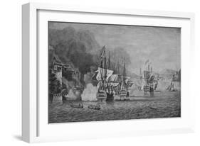'Vernon at Portobello', c1740-Samuel Scott-Framed Giclee Print