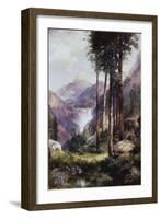 Vernon Falls, Yosemite Valley-Thomas Moran-Framed Giclee Print