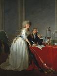 18th century European oil painting of Antoine-Laurent de Lavoisier and his wife.-Vernon Lewis Gallery-Art Print