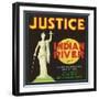 Vero Beach, Florida, Justice Brand Citrus Label-Lantern Press-Framed Art Print