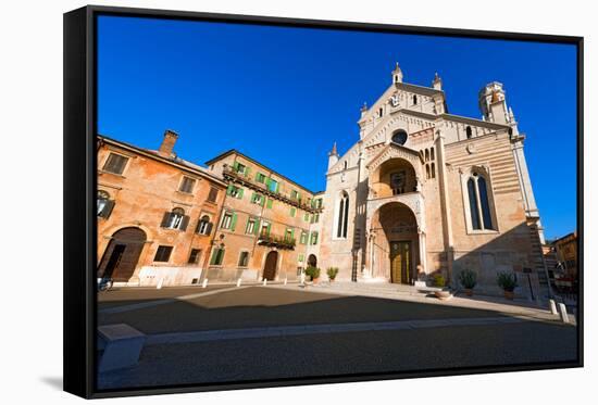 Verona Cathedral - Veneto Italy-Alberto SevenOnSeven-Framed Stretched Canvas