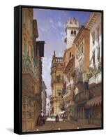 Verona: Corso Sant Anastasia and the Palazzo Maffei, 1855-William Callow-Framed Stretched Canvas