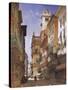 Verona: Corso Sant Anastasia and the Palazzo Maffei, 1855-William Callow-Stretched Canvas