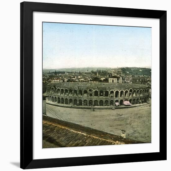 Verona (Italy), the Arenas (Ist Century), Circa 1865-Leon, Levy et Fils-Framed Photographic Print
