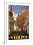 Verona Italy Tourism Travel Vintage Ad-null-Framed Art Print