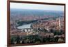 Verona, Italy, with Adige River. 20th c. Veneto, Italy.-null-Framed Art Print