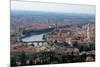 Verona, Italy, with Adige River. 20th c. Veneto, Italy.-null-Mounted Art Print