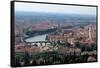 Verona, Italy, with Adige River. 20th c. Veneto, Italy.-null-Framed Stretched Canvas