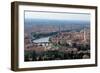 Verona, Italy, with Adige River. 20th c. Veneto, Italy.-null-Framed Art Print