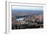 Verona, Italy, with Adige River. 20th c. Veneto, Italy.-null-Framed Art Print