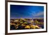 Verona Panoramic View at Dusk-Carlo Amodeo-Framed Photographic Print