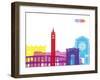 Verona Skyline Pop-paulrommer-Framed Art Print