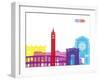 Verona Skyline Pop-paulrommer-Framed Art Print