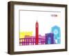 Verona Skyline Pop-paulrommer-Framed Art Print