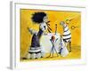 Veronica on the Porch Yellow-Vaan Manoukian-Framed Art Print