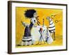 Veronica on the Porch Yellow-Vaan Manoukian-Framed Art Print