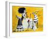 Veronica on the Porch Yellow-Vaan Manoukian-Framed Art Print