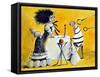 Veronica on the Porch Yellow-Vaan Manoukian-Framed Stretched Canvas