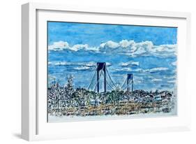 Verrazano Bridge, Staten Island-Anthony Butera-Framed Giclee Print