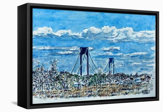 Verrazano Bridge, Staten Island-Anthony Butera-Framed Stretched Canvas