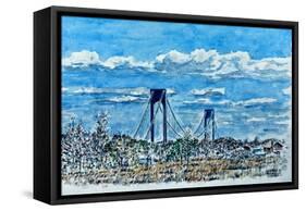 Verrazano Bridge, Staten Island-Anthony Butera-Framed Stretched Canvas