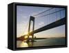 Verrazano Narrows Bridge, Approach to the City, New York, New York State, USA-Ken Gillham-Framed Stretched Canvas