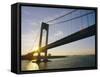 Verrazano Narrows Bridge, Approach to the City, New York, New York State, USA-Ken Gillham-Framed Stretched Canvas