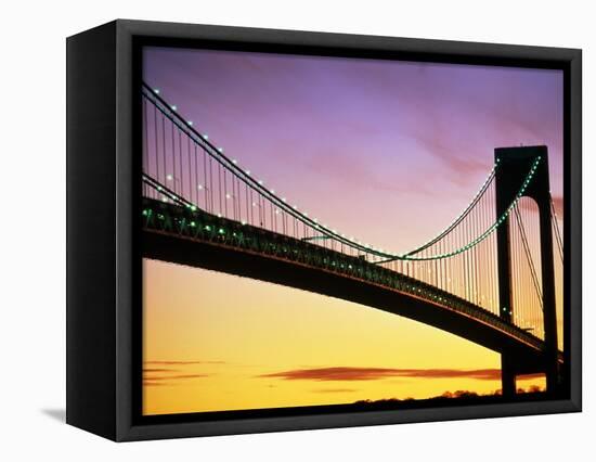 Verrazano Narrows Bridge at Dusk-Alan Schein-Framed Stretched Canvas