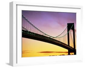 Verrazano Narrows Bridge at Dusk-Alan Schein-Framed Photographic Print