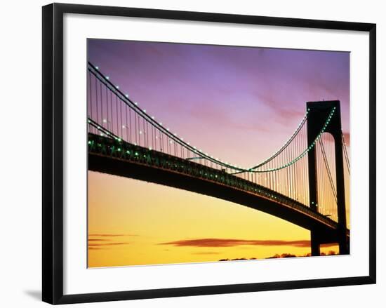 Verrazano Narrows Bridge at Dusk-Alan Schein-Framed Photographic Print