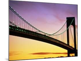 Verrazano Narrows Bridge at Dusk-Alan Schein-Mounted Photographic Print