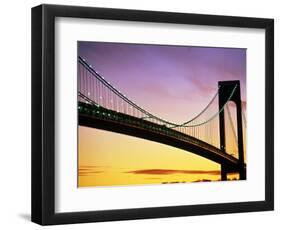 Verrazano Narrows Bridge at Dusk-Alan Schein-Framed Photographic Print