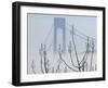 Verrazano-Narrows Bridge in Morning Fog, Staten Island, New York, USA-Walter Bibikow-Framed Premium Photographic Print