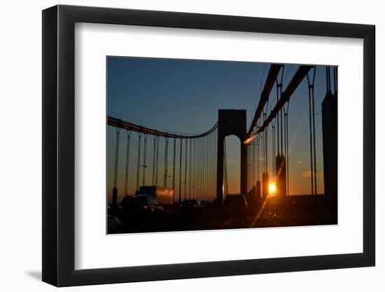 Verrazano Narrows Bridge, Sunset, 2017 (Photograph)-Anthony Butera-Framed Photographic Print