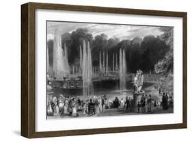 Versailles Fountains-Eugene Lami-Framed Art Print