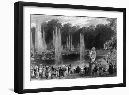 Versailles Fountains-Eugene Lami-Framed Art Print