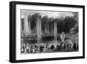 Versailles Fountains-Eugene Lami-Framed Art Print