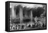 Versailles Fountains-Eugene Lami-Framed Stretched Canvas