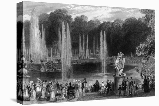 Versailles Fountains-Eugene Lami-Stretched Canvas
