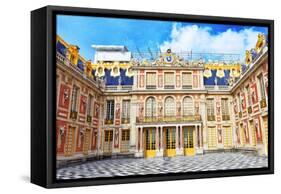 Versailles France - September 21 Main Entrance of Versailles, France on September 21, 2013. Palace-Brian K-Framed Stretched Canvas