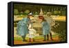 Versailles gardens, with fountains-Thomas Crane-Framed Stretched Canvas