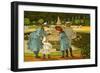 Versailles gardens, with fountains-Thomas Crane-Framed Giclee Print