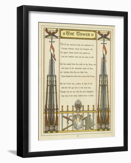 Verse About the Tower of London with Images of Armour and Weaponry-Thomas Crane-Framed Giclee Print