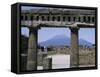 Versuvius Volcano Seen from Pompeii-Tony Waltham-Framed Stretched Canvas