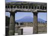 Versuvius Volcano Seen from Pompeii-Tony Waltham-Mounted Photographic Print