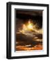 Vertical Background With Maya Calendar And Sunset-frenta-Framed Art Print