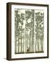 Vertical Banners of Deer in Coniferous Wood.-Vertyr-Framed Art Print